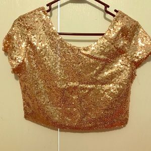 BBX Lephsnt sequin Crop Top(NWOT)